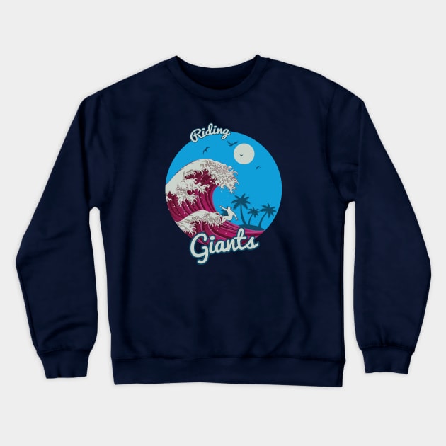 Riding Giants Crewneck Sweatshirt by slawisa